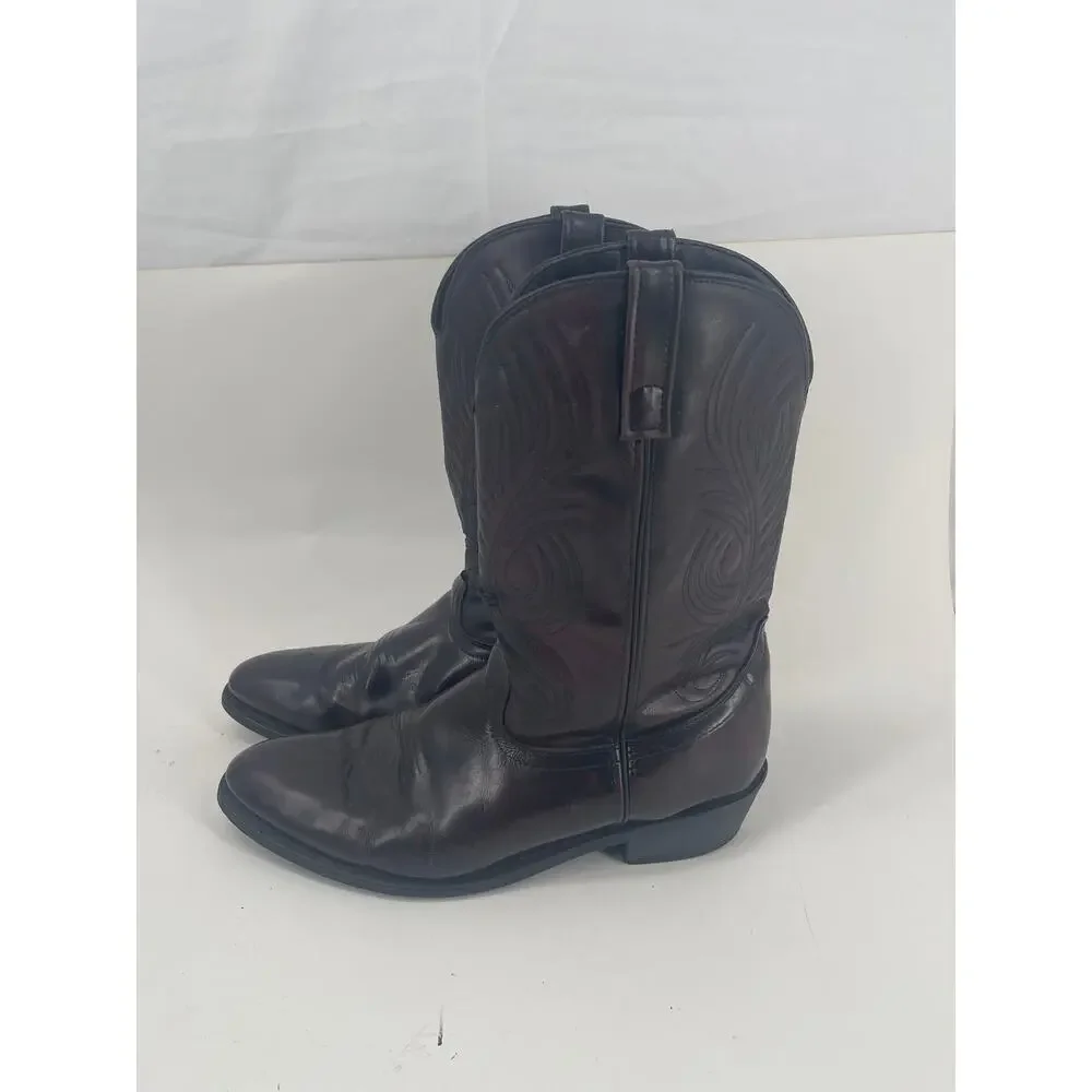 Justin RB875 Men's Size 13 EW Brown Leather Western Cowboy Boots USA Extra Wide